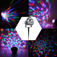 3W RGB-LED im Freien Rasen-Garten-Minikristall Magic Ball-Projekt-Lampe IP65 Wasserdicht-Stadiums-Effekt-Licht für Halloween Weihnachten Disco DJ KTV Club Bar nach Hause Wedding Partei