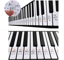 Transparent 37 49 61 Elektronische Tastatur 88 Key Piano Stave Note Sticker Notation Version & Noten für White Keys