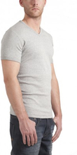 Garage T-Shirt V-neck Slimfit Grey Stretch (art 0202)