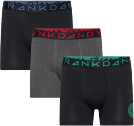 3-P Patch Organic Boxer Underwear Boxer Shorts Black Frank Dandy