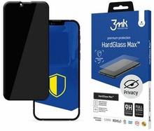3MK Glass Max Privacy iPhone 13/13 Pro 6.1 sort / sort, fuldskærms glas privatliv