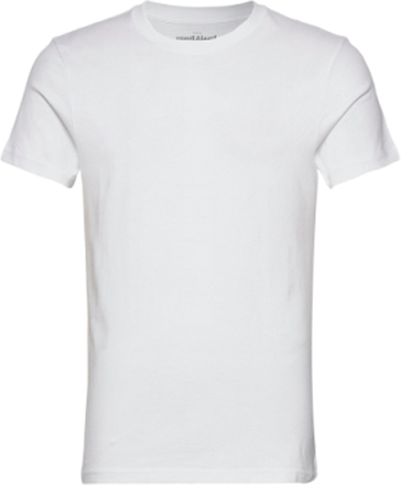 Crew-Neck Cotton T-shirts Short-sleeved Hvit Bread & Boxers*Betinget Tilbud