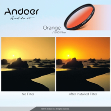 Andoer Professional 55mm GND studierte Filter Set GND4(0.6) grau blau Orange rot abgestuften Neutrale Dichte Filter für Canon Nikon DSLR 55mm Objektiv