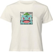Pokémon Pokédex Bulbasaur #0001 Women's Cropped T-Shirt - Cream - L