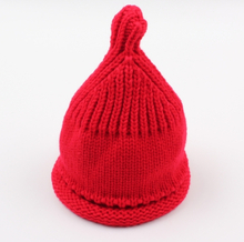 Nette Kid Mädchen Jungen Strickmützen Hut Warme Gerippte Baby Caps Skullies Herbst Winter Kopfbedeckungen
