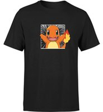 Pokémon Pokédex Charmander #0004 Men's T-Shirt - Black - L
