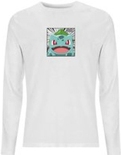 Pokémon Pokédex Bulbasaur #0001 Men's Long Sleeve T-Shirt - White - L