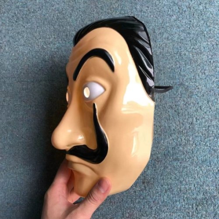Gesichtsmaske La Casa De Papel Maske Salvador Dali Wimperntusche Masque Geld Heist Cosplay Requisiten Spielzeug