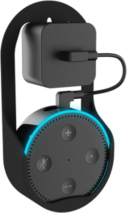 Wandhalterung Aufhänger für Amazon Echo Dot 1st & 2nd Generation Lautsprecher Startseite Halter im Wohnzimmer Badezimmer Studierraum Schwarz