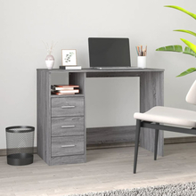 vidaXL Skrivbord med lådor grå sonoma 102x50x76 cm konstruerat trä