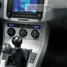 5-Gang Getriebe Shift Knob Stick Boot Gamasche Frame für VW Passat B6 schwarz
