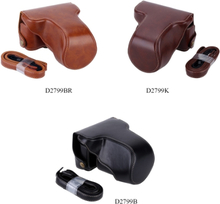 Klassische PU Leder Kamera Tasche Schutztasche mit Trageriemen für Fuji Fujifilm X-A1-X-X-M1 A2 X-A3
