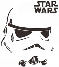 Star Wars wallsticker. Stormtrooper maske. 41x32cm