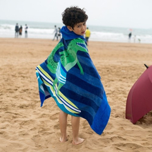 Kinder mit Kapuze Badetuch Decke Baumwolle Super saugfähigen Cute Catoon Bad Schwimmen Pool Handtuch Cape Mantel Boy Girl Brown Haar Meerjungfrau