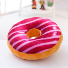 3D Kreative Plüsch Donut Food Kissen Gefüllte Spielzeug Puppen Lustige Cartoon Donuts Kissenbezug Plüsch Süße Schokoladen Sofa und Stuhl Zurück Kissen Automatten