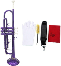 Trompete Bb B Flat Messing exquisit mit Mundstück Pinsel Reinigungstuch Handschuhe Riemen