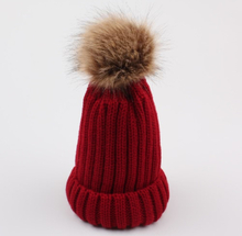 Frauen Verdickung gestrickte Beanies Hut Dome Herbst Winter Cap Warm Hut Headwear mit Ball von Flaum