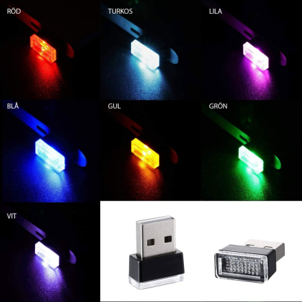Mini USB LED-Lampa - Vit