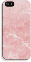 iPhone 5 / 5S / SE Volledig Geprint Hoesje (Hard) (Glossy) - Roze marmer