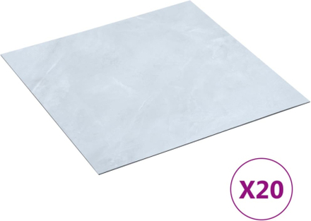 vidaXL Självhäftande golvplankor 20 st PVC 1,86 m² vit marmor