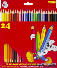 Träfärgp 24-P Toys Creativity Drawing & Crafts Drawing Coloured Pencils Multi/patterned Sense