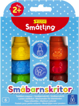 Småtting Småbarnskrita 6-P Toys Creativity Drawing & Crafts Drawing Coloured Pencils Multi/patterned Sense