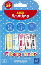 Småtting Fiberpennor 6-P Toys Creativity Drawing & Crafts Drawing Coloured Pencils Multi/patterned Sense