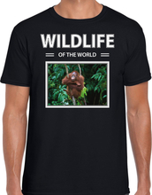 Orang oetan aap t-shirt met dieren foto wildlife of the world zwart voor heren