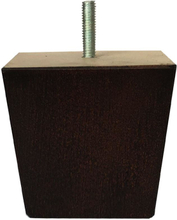 Bruine Houten trapezium meubelpoot 8 cm (M8)