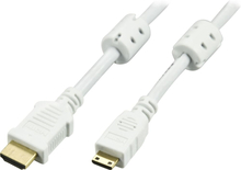 DELTACO HDMI-kaapeli, v1.4+Ethernet, 19-pin u-Mini u, 1080p, valk, 2m