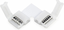 90° L-Connector voor voor 12mm RGBWW / RGBCCT Led Strips | 6 Contacten | Soldeervrij