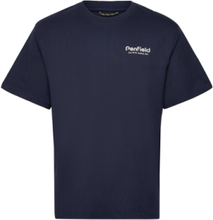 Hudson Script T-Shirt T-shirts Short-sleeved Marineblå Penfield*Betinget Tilbud
