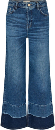 Dara Hem Jeans Bottoms Jeans Flares Blue MOS MOSH