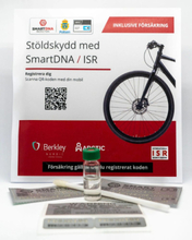 Stöldskyddsmärkning Smart Protection ISR till cyklar, sparkcyklar, barnvagnar - inkl försäkring