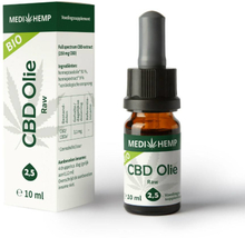 CBD olie 2,5% MediHemp (RAW/ BIO)