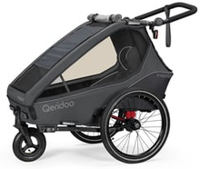 Qeridoo ® Kidgoo1 cykelanhænger til børn Steel Grey Collection 2023