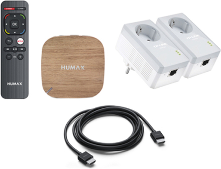 HUMAX TV+ H3 Combo Set 2- TP Link Powerline Starter Kit