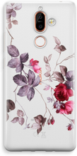 Nokia 7 Plus Transparant Hoesje (Soft) - Mooie bloemen