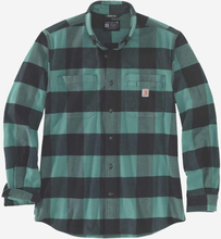 CARHARTT Midweight Flannel L/s Plaid Shirt SLATE GREEN (L)