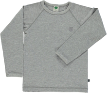 Småfolk - Organic Basic Longsleved T-Shirt - Lt. Grey Mix