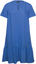 Vmacy, S/S, Knee Dress Kort Kjole Blue Zizzi