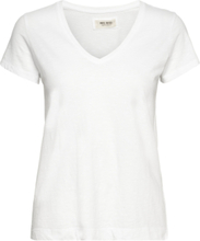 Mmarden Organic V-Ss Tee Tops T-shirts & Tops Short-sleeved White MOS MOSH