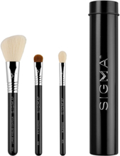 Essential Trio Brush Set - Black Beauty WOMEN Makeup Makeup Brushes Brush Set Multi/mønstret SIGMA Beauty*Betinget Tilbud