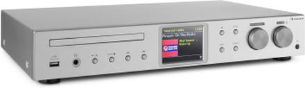 iTuner CD HiFi-receiver internet/DAB+/ FM radio CD-player WiFi silver