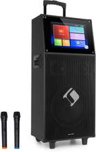 KTV M Karaokesystem 12,1" touch-display 2VHF mikrofon WiFi BT USB SD HDMI dragfunktion