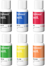 Färgpaket grundfärger, oljebaserade ätbara färger - Colour Mill