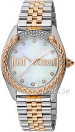 Just Cavalli JC1L195M0115 Animalier Valkoinen/Punakultasävyinen Ø34 mm