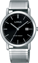 Lorus RG857CX5 Horloge rekband staal zilverkleurig-zwart 37,5 mm