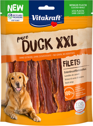 Zum Sonderpreis! Vitakraft Hundesnacks 80 g / 250 g - pure DUCK XXL Entenstreifen (250 g)