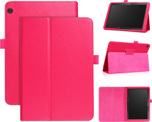 Lunso - Lenovo Tab M10 Gen 1 - Stand flip Bookcase hoes - Roze